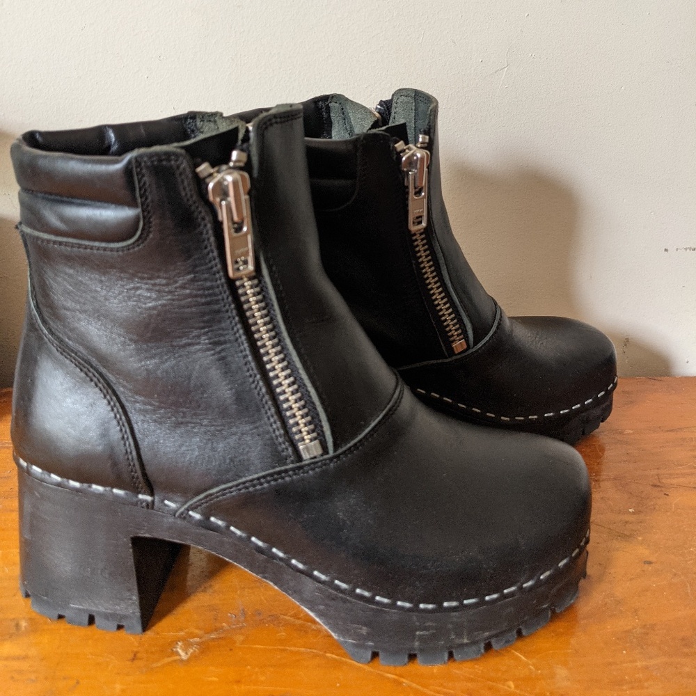Sweedish Hasbeens biker booties size 37